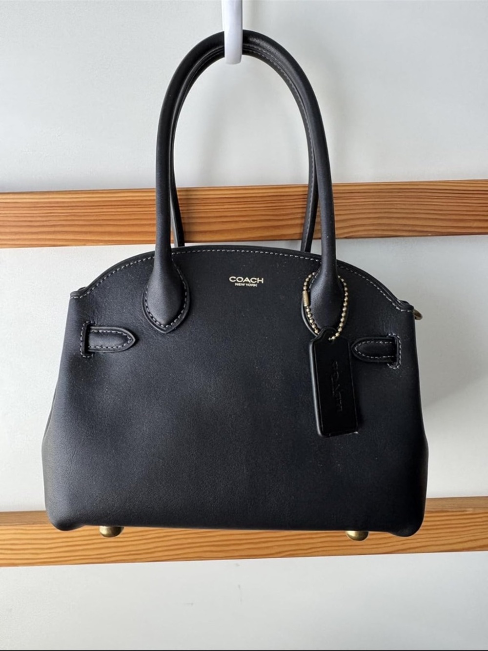 Coach Black Pebble Leather Soft Empire Carryall 21 - New - Picture 7 of 12